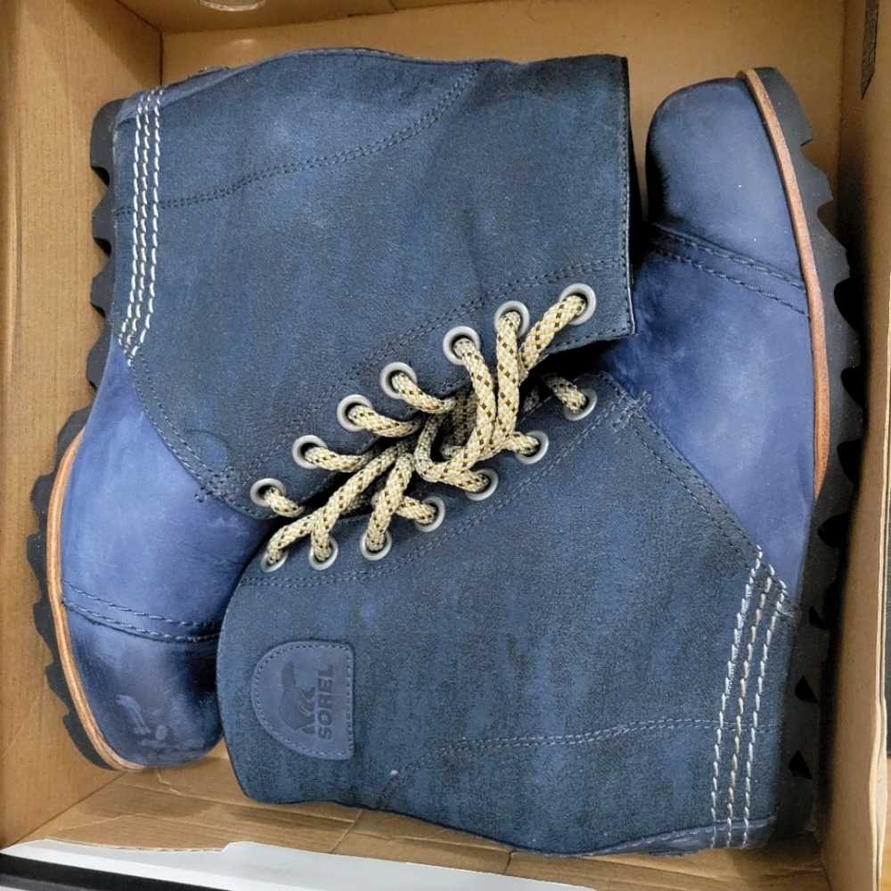 Sorel PDX Wedge Women's Boots, Collegiate Navy  Suede, Size 11